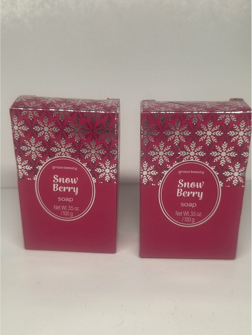 (2) Groovi Beauty Snow Berry Body Bar Soap Gift Set Mothers Easter Basket